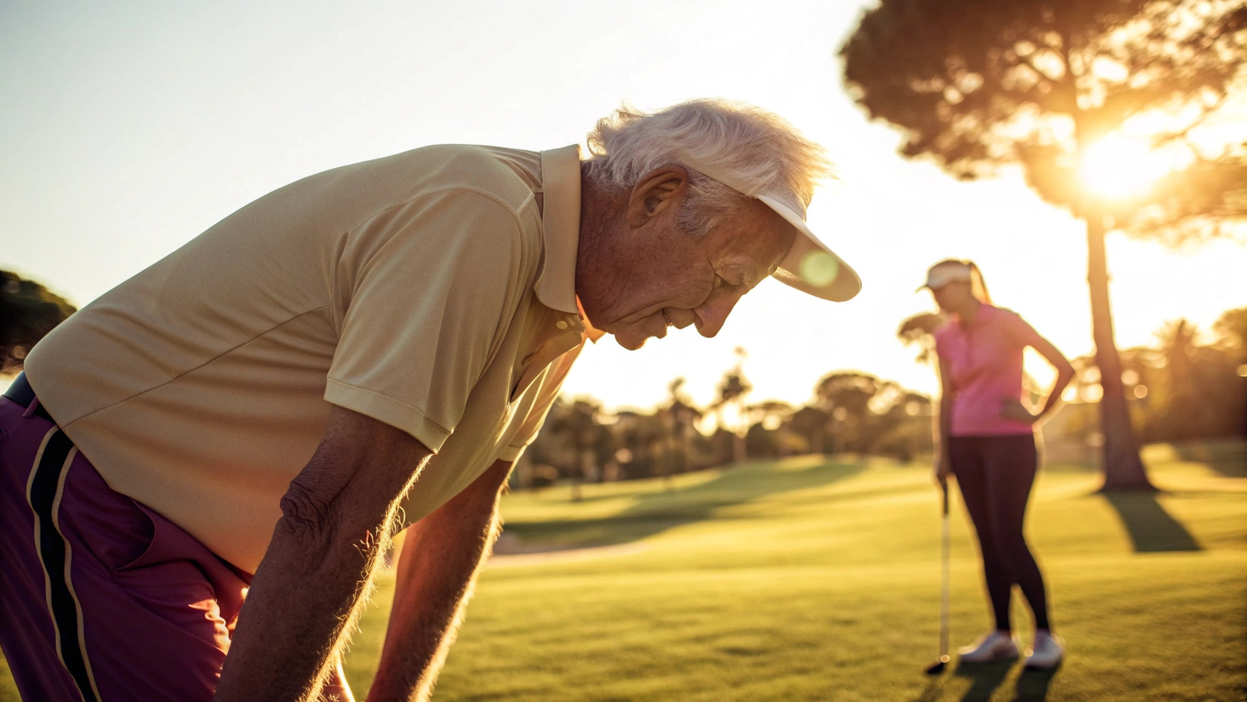 Golfer Struggling in the Heat