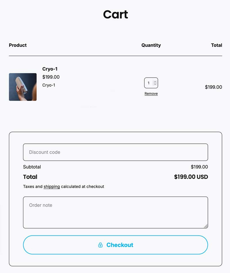 Add products to your cart