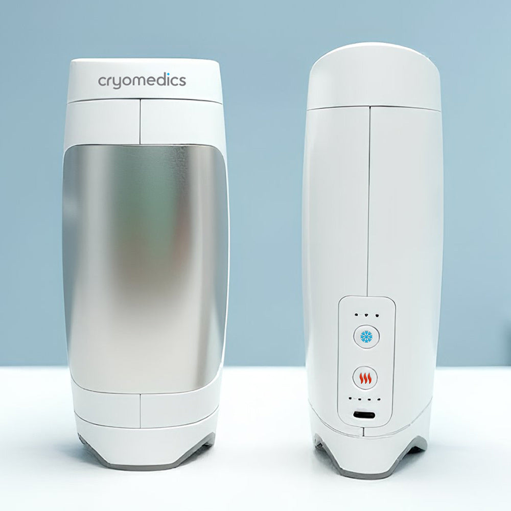 Two views of the Cryo-1 palm cooling device