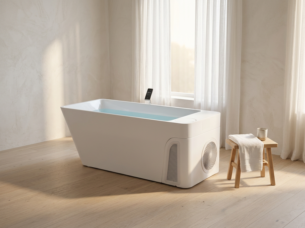 The all-in-one cold plunge in a quiet, light-filled room
